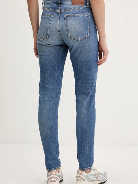 Tommy Jeans jeansy damskie kolor niebieski DW0DW22434