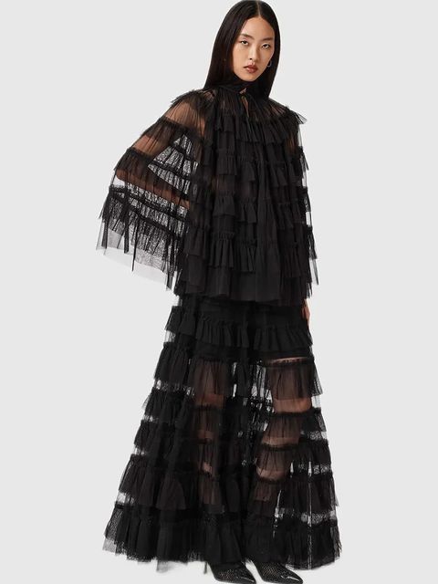 AllSaints bluzka damska kolor czarny gładka W018PD