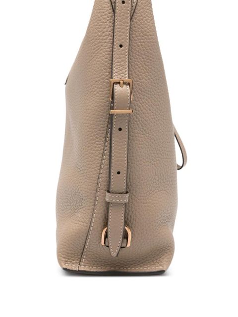 Tod's buckle leather tote bag - Brown