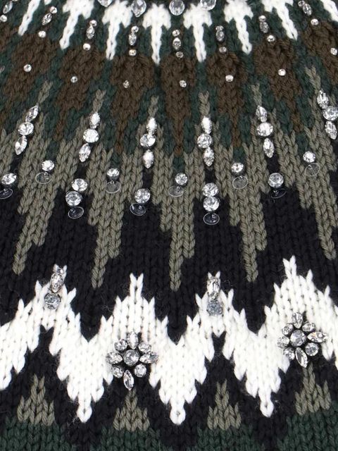 Gucci strass patterned sweater - Green