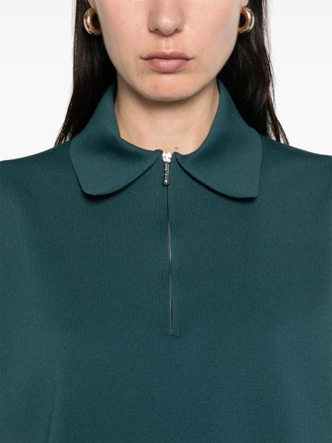 Jil Sander ribbed polo top - Green