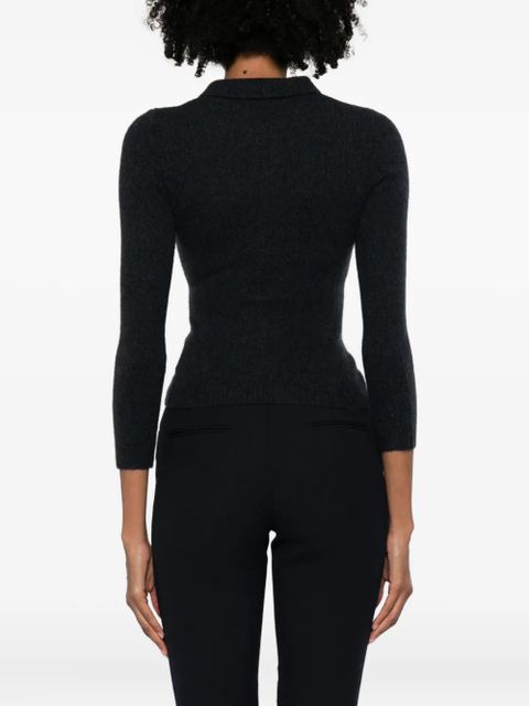 SHUSHU/TONG logo-detail cardigan - Blue