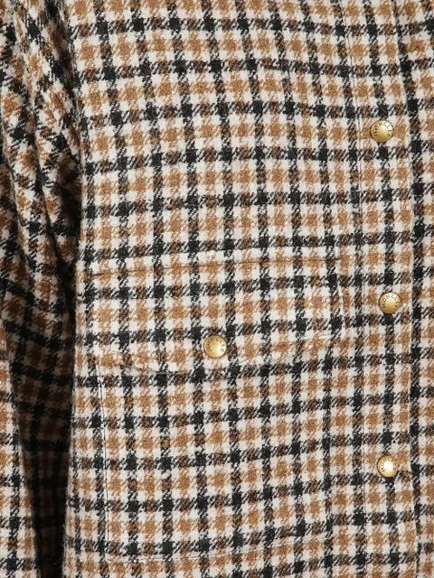 Moncler plaid cropped shirt - Brown