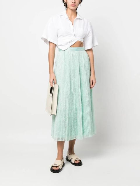 TWINSET pleated high-waisted skirt - Green - zdjęcie produktu nr 2
