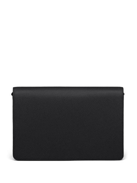 Prada logo-lettering Saffiano leather shoulder bag - Black - zdjęcie produktu nr 2