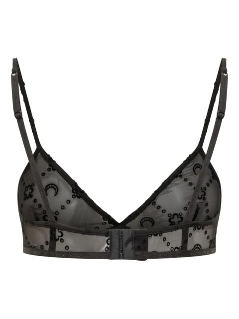 Marine Serre flock bralette - Black - zdjęcie produktu nr 2