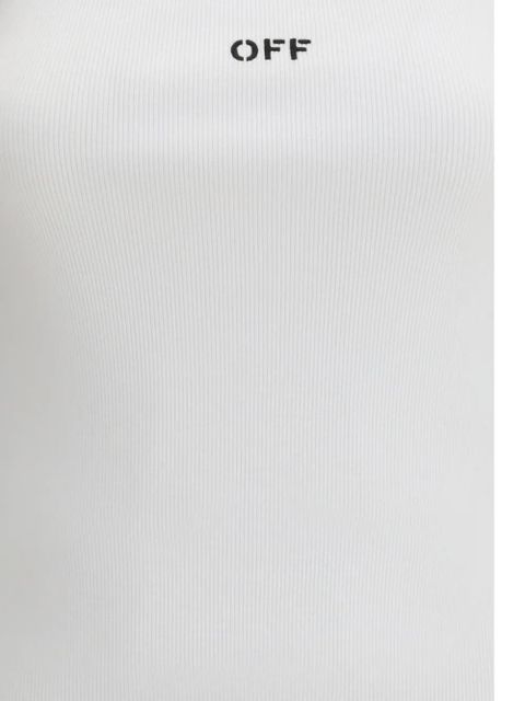 Off-White logo-embroidered top