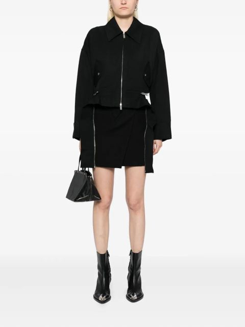 3.1 Phillip Lim two-way zip-fastening cropped jacket - Black - zdjęcie produktu nr 2