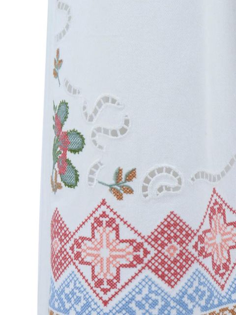 Weekend Max Mara floral embroidered trousers - White