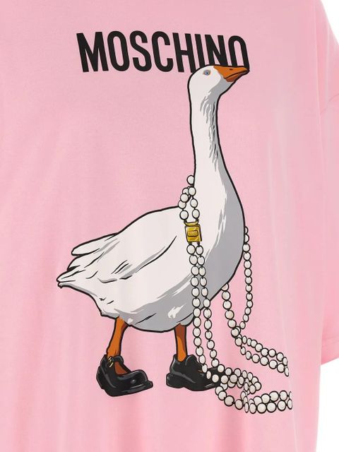 Moschino goose print T-shirt dress - Pink