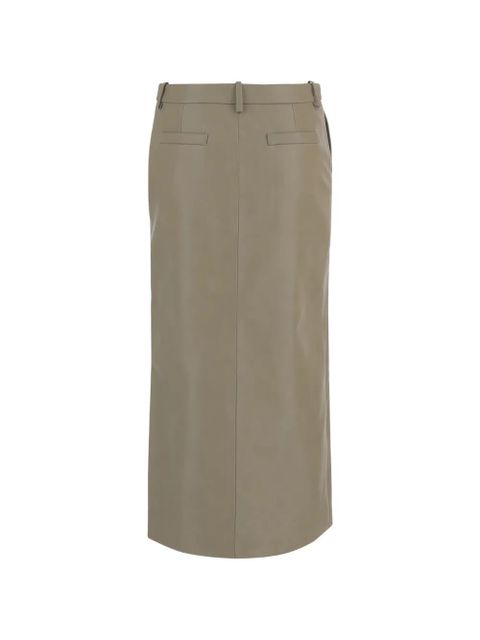 The Frankie Shop Maybelle faux-leather front-slit pencil skirt - Neutrals - zdjęcie produktu nr 2