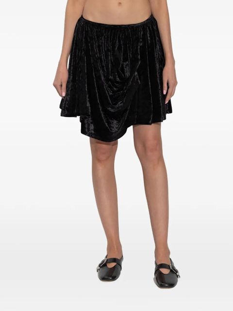 GANNI draped mini skirt - Black - zdjęcie produktu nr 2