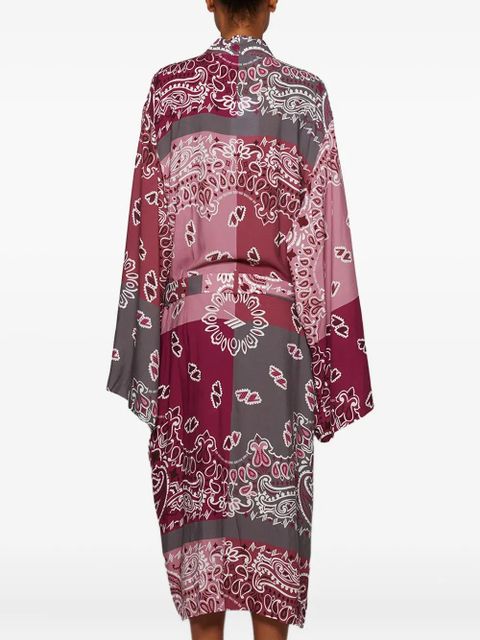 The Attico bandana-print kimono - Red