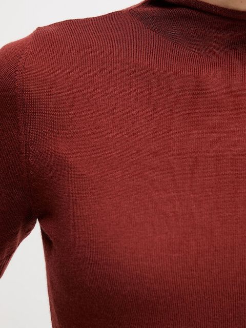 Sisley sweter z dodatkiem wełny kolor czarny z półgolfem 11BAM105P