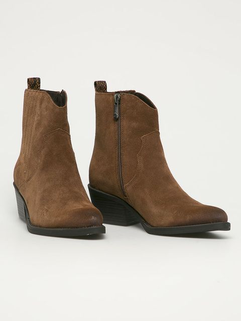 Marco Tozzi - Kowbojki zamszowe - zdjęcie produktu nr 2