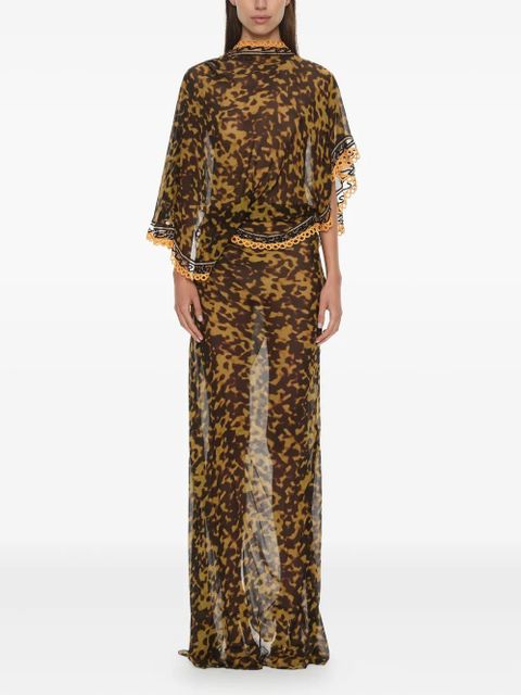 Christopher Esber Roule draped maxi dress - Brown