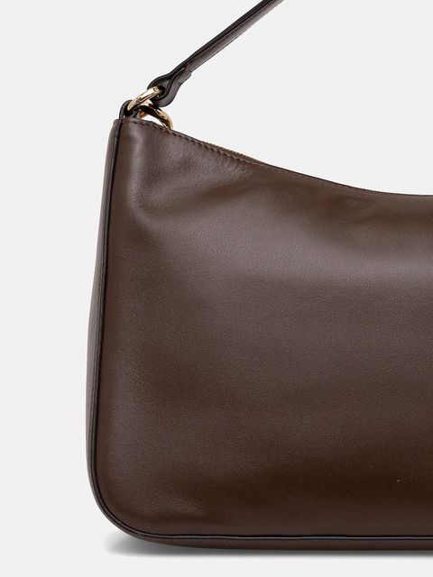 Twinset torebka skórzana kolor brązowy 252TB7161