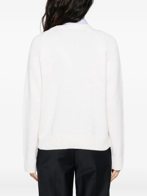 Maje Amour Paris-NY embroidered sweater - Neutrals
