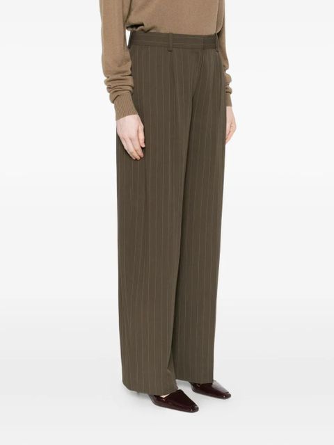 TOTEME pinstripe wide trousers - Brown