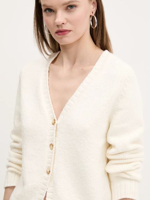 Abercrombie & Fitch kardigan bawełniany damski kolor beżowy KI150-5028