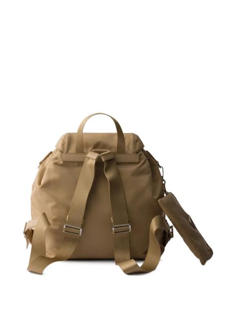 Prada medium logo backpack - Neutrals