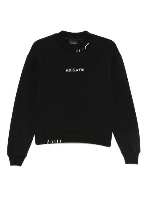 Axel Arigato Loops embroidered-detail crew-neck sweatshirt - Black - zdjęcie produktu nr 1