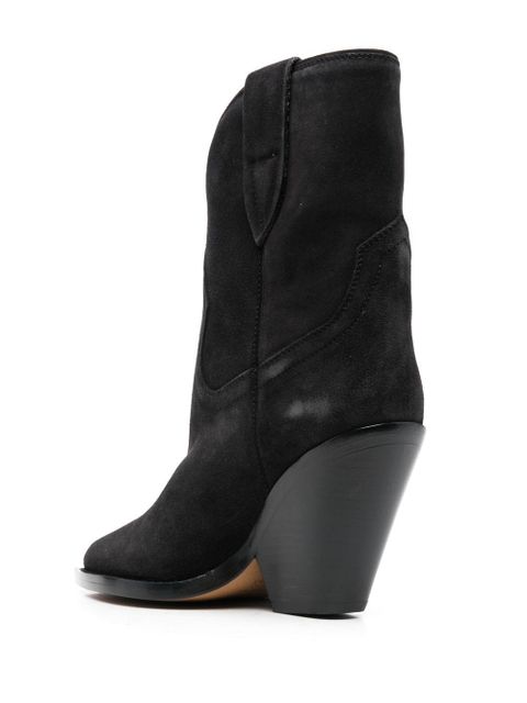 ISABEL MARANT Leyane 90mm suede boots - Black