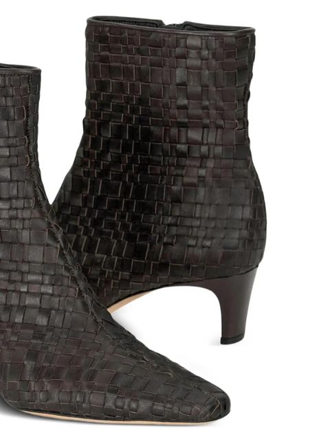 STAUD Wally woven ankle boots - Brown