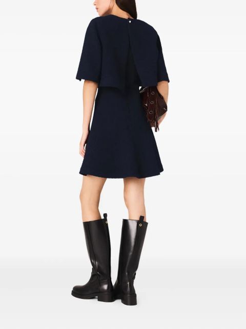 Maje chain-embellished mini day dress - Blue