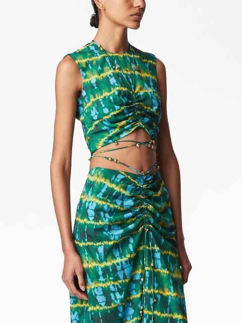 Altuzarra Ayana front-fastening top - Green - zdjęcie produktu nr 2