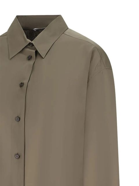 Jil Sander box-pleat long-sleeve shirt - Green