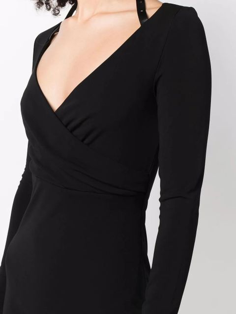 Off-White halterneck-strap asymmetric dress - Black