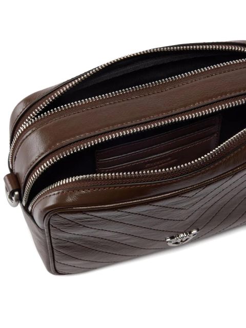 PINKO medium chevron logo cross body bag - Brown - zdjęcie produktu nr 2