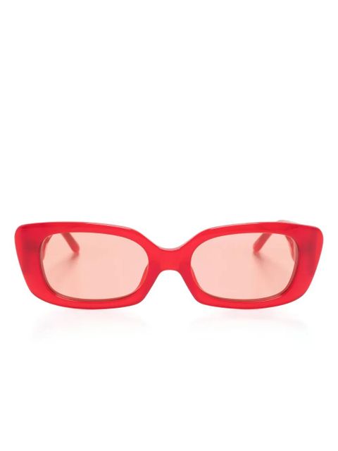 Magda Butrym crystal-embellished rectangle sunglasses - Red - zdjęcie produktu nr 1