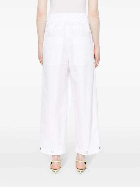 Jil Sander poplin cotton trousers - White