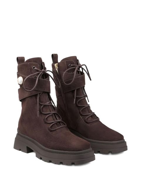 Jimmy Choo 45mm Noemi lace-up combat boots - Brown - zdjęcie produktu nr 2