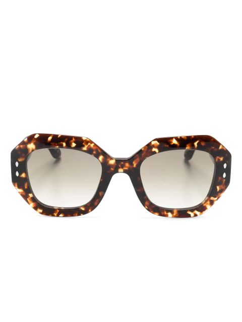 Isabel Marant Eyewear tortoiseshell geometric-frame sunglasses - Brown - zdjęcie produktu nr 1