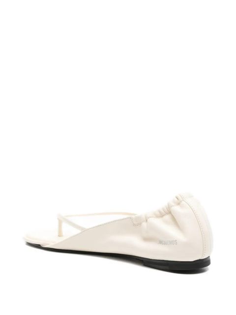 Jacquemus gathered flat sandals - Neutrals