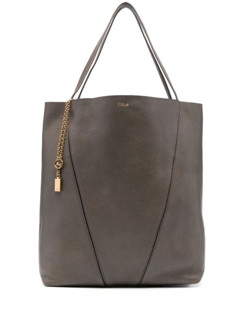 Chloé large Spin tote bag - Grey - zdjęcie produktu nr 1