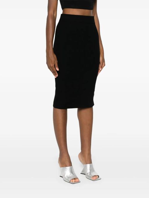PINKO ribbed-knit midi skirt - Black - zdjęcie produktu nr 2