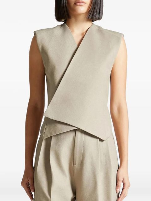 Manière De Voir wrap tailored waistcoat - Neutrals