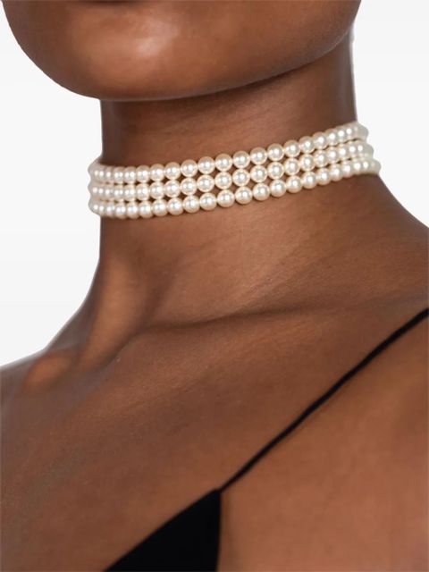 Jennifer Behr Blaire faux pear-embellished choker - Neutrals - zdjęcie produktu nr 2