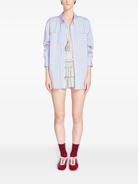 DRIES VAN NOTEN striped cotton shirt - Blue - zdjęcie produktu nr 2
