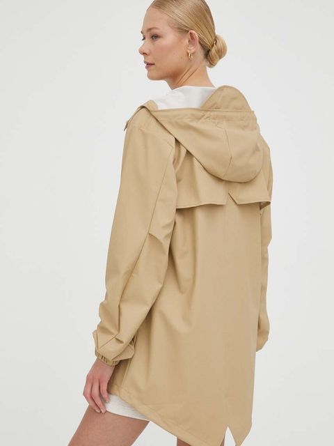 Rains kurtka przeciwdeszczowa 18010 Fishtail Jacket kolor beżowy przejściowa 18010.24-24Sand