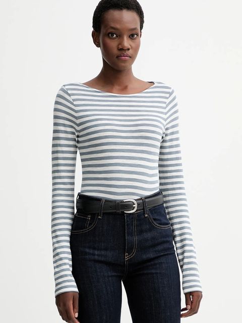 Marc O'Polo longsleeve bawełniany kolor niebieski M10219652597