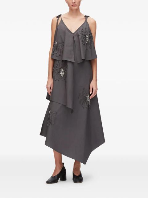 3.1 Phillip Lim flower appliqué layered dress - Grey - zdjęcie produktu nr 2