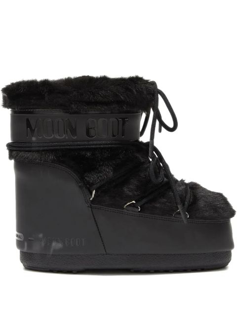 Moon Boot fur lace-up boots - Black - zdjęcie produktu nr 1
