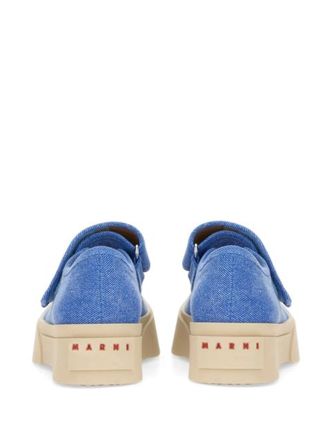 Marni denim touch-strap loafers - Blue
