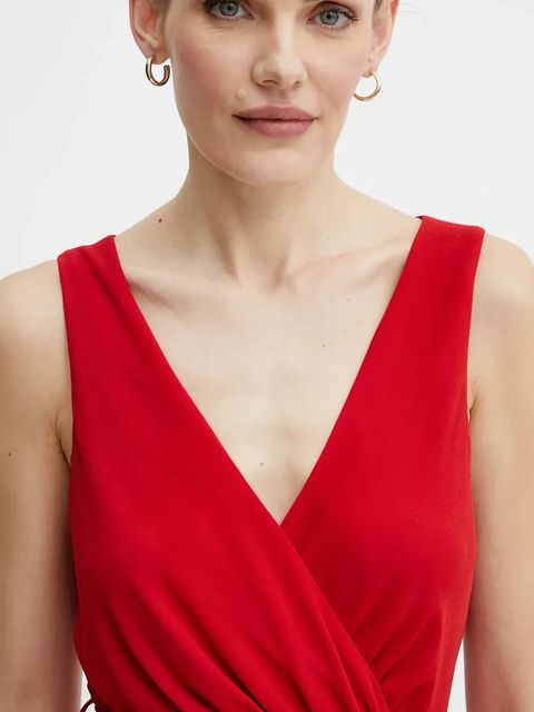 Morgan sukienka ROSVAL kolor czerwony mini prosta ROSVAL