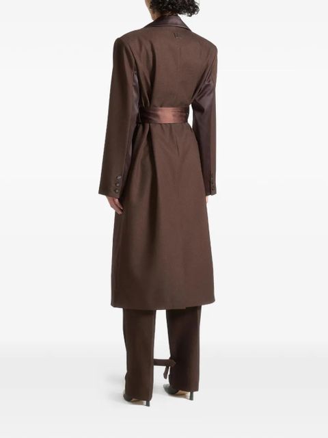 Manière De Voir Llona belt-detail trench coat - Brown - zdjęcie produktu nr 2